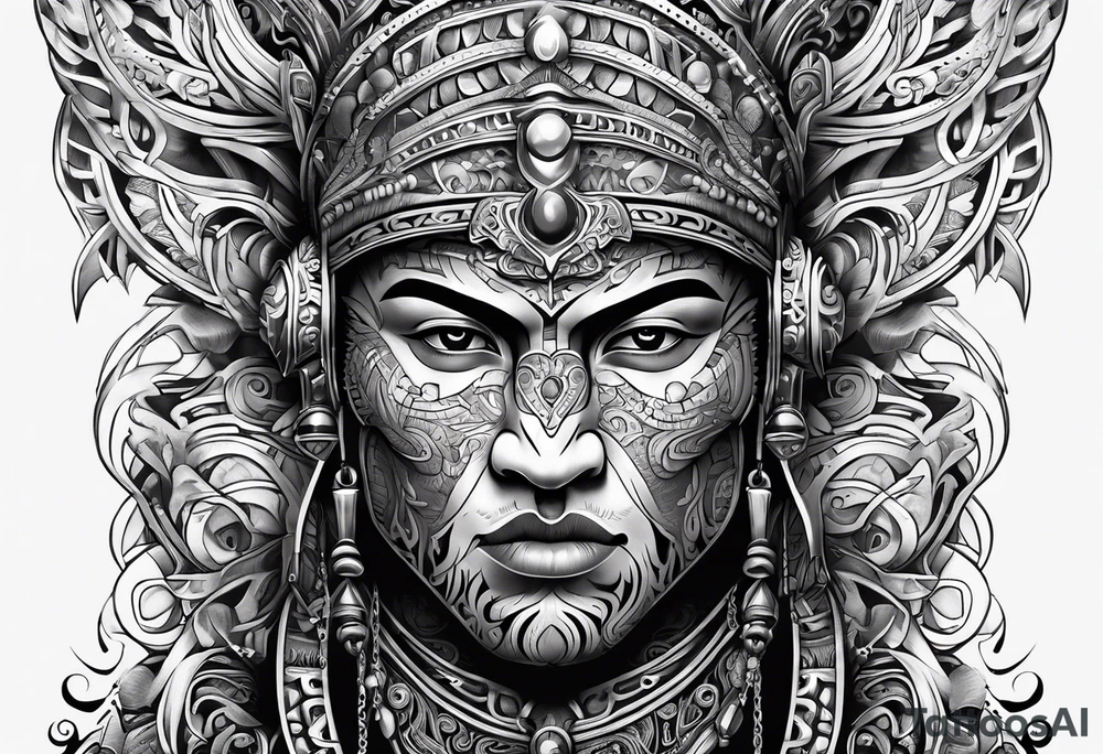 Te Moko with Croatian and Northern Irish influences tattoo idea