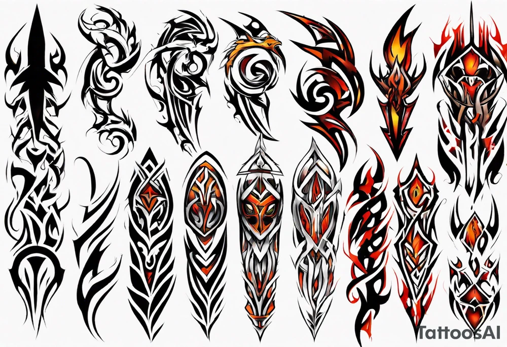 tribal full sleeve tattoo idea