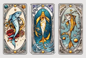 pisces tarot card tattoo idea