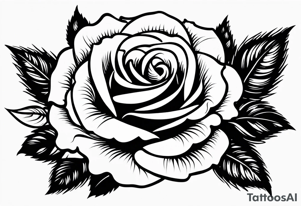 small rose under boob tattoo idea