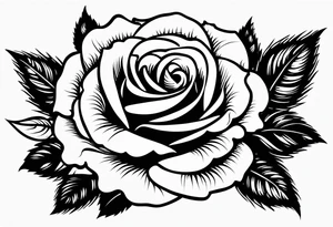 small rose under boob tattoo idea