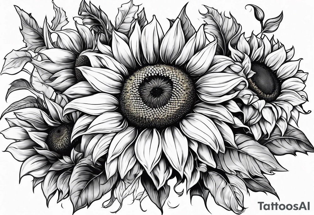 Sunflower for a male tattoo tattoo idea