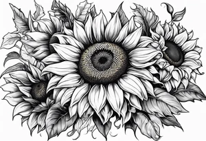 Sunflower for a male tattoo tattoo idea