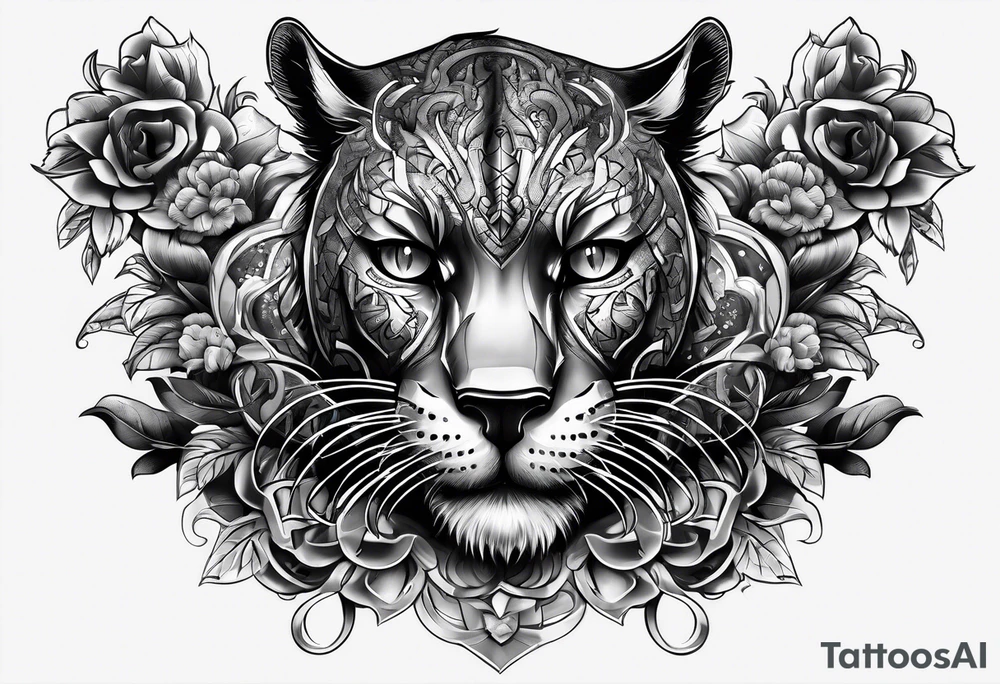 Panther chainsaw tattoo idea
