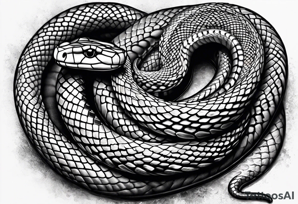 Black mamba snake tattoo idea