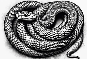 Black mamba snake tattoo idea