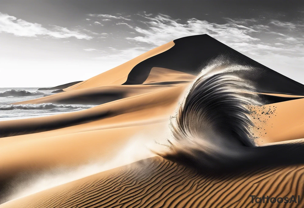 Sand blowing in the wind tattoo idea