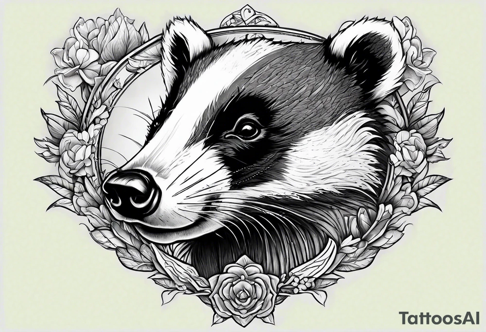 Mean badger tattoo idea