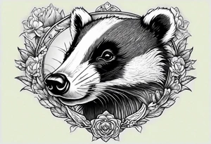 Mean badger tattoo idea