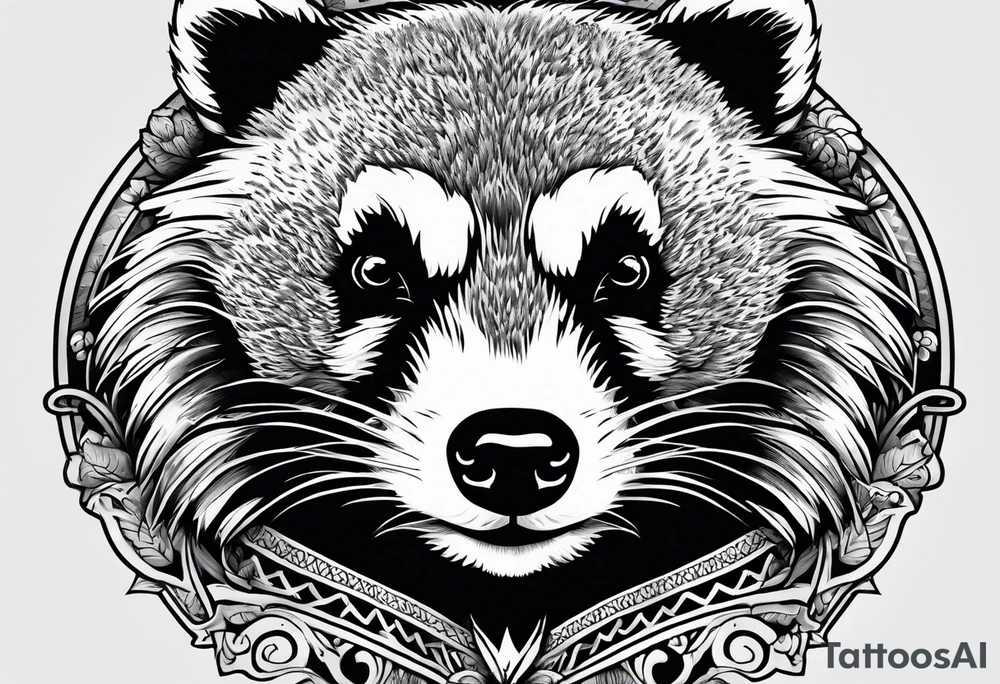 Angry badger tattoo idea