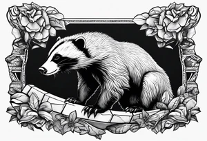 honey badger climbing wall, claws tattoo idea