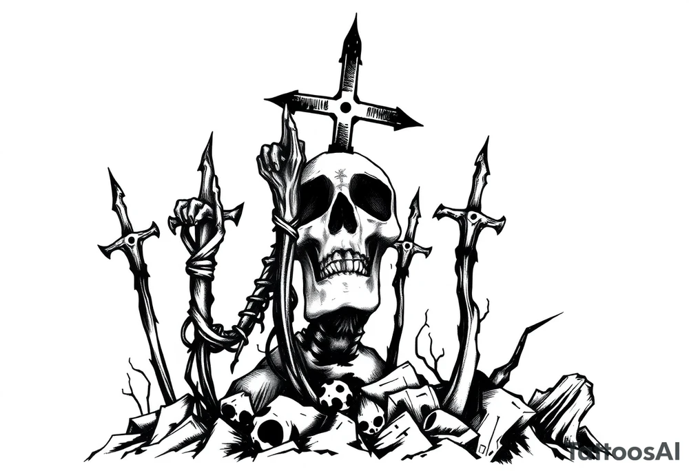 Black plague tattoo idea