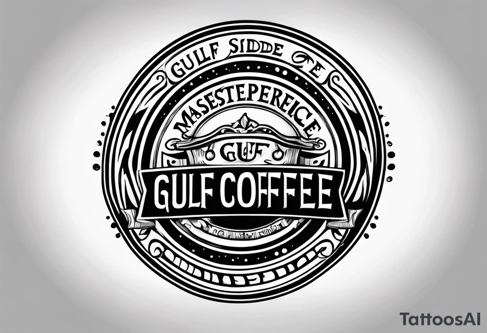 Logo for gulf side coffee tattoo idea