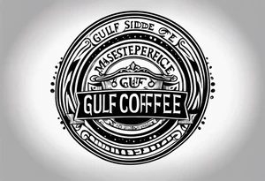 Logo for gulf side coffee tattoo idea