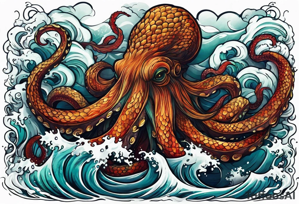 Kraken, up close, tattoo idea