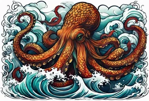 Kraken, up close, tattoo idea