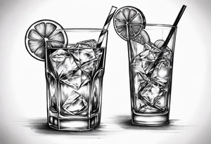 coupe cocktail glass
 glass tattoo idea