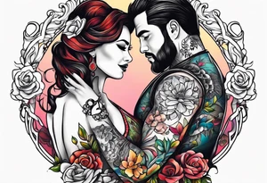 Name of married couple tattoo idea