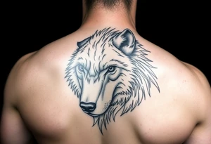A solitary yet sublime and noble wolf and its progeny the face. for  left arm tattoo tattoo idea