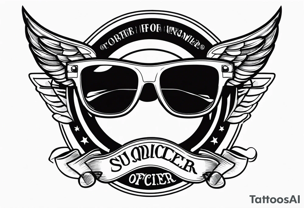 sunglasses officer tattoo idea
