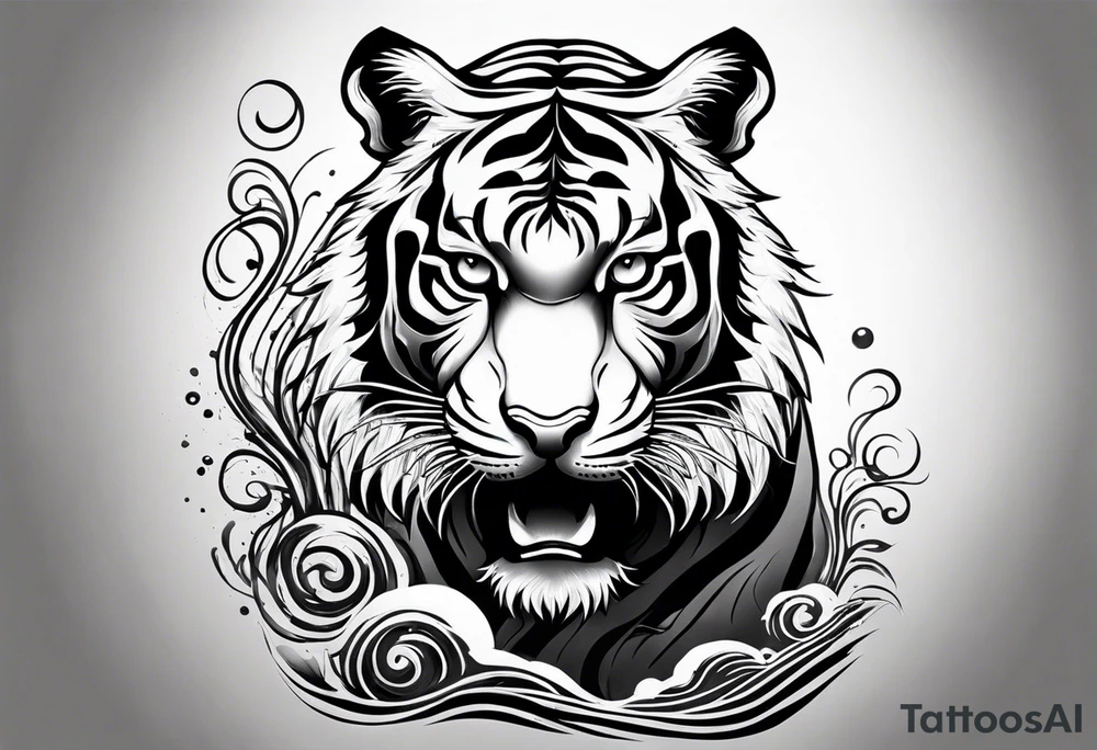 Tiger in water forearm tattoo tattoo idea