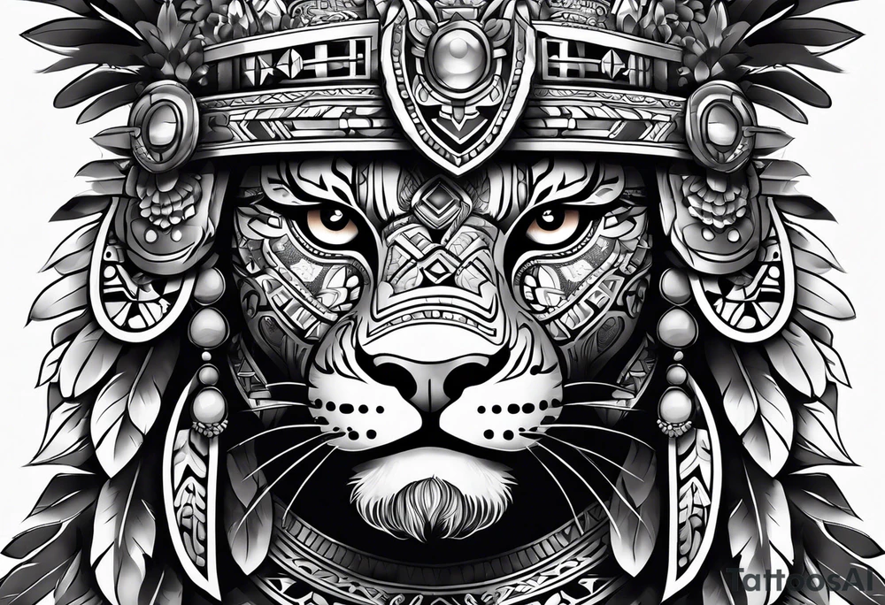 aztec jaguar warrior tattoo idea
