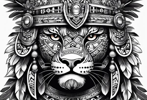 aztec jaguar warrior tattoo idea