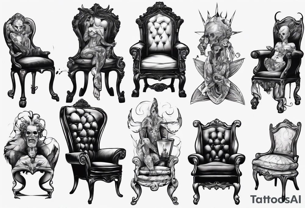a chair human hybrid tattoo idea