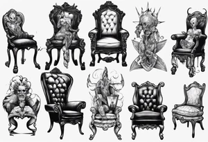 a chair human hybrid tattoo idea