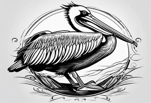 pelican in motion tattoo idea