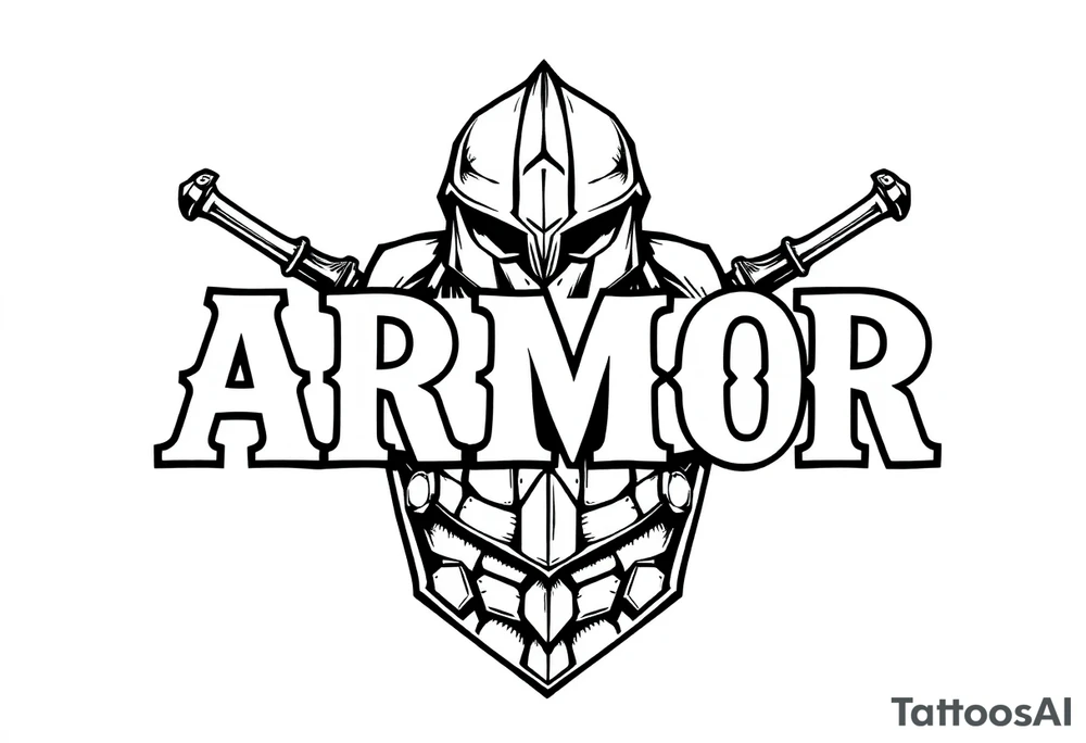 I want the word ARMOR on a banner but I want it in the same font that Rainer Beer is in tattoo idea