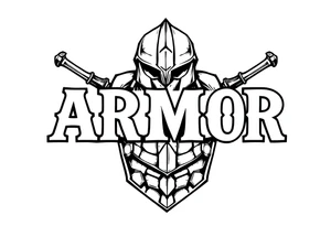 I want the word ARMOR on a banner but I want it in the same font that Rainer Beer is in tattoo idea