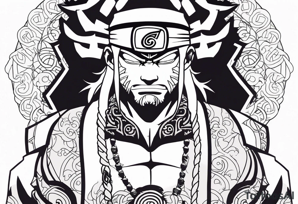 Jiraiya in Sage mode from the anime naruto tattoo idea