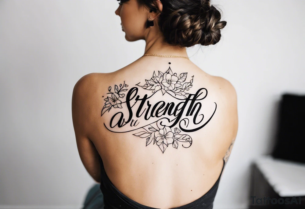 strength of a woman tattoo idea