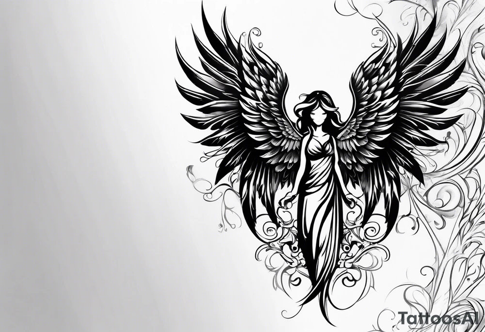 Angel wings tattoo idea