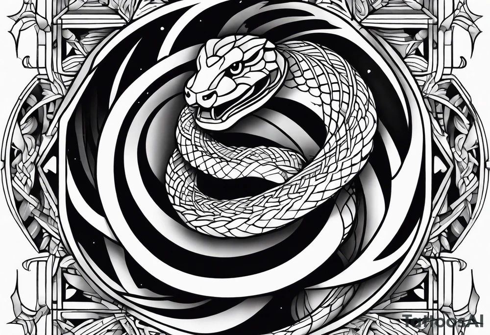 snake around full arm tattoo idea