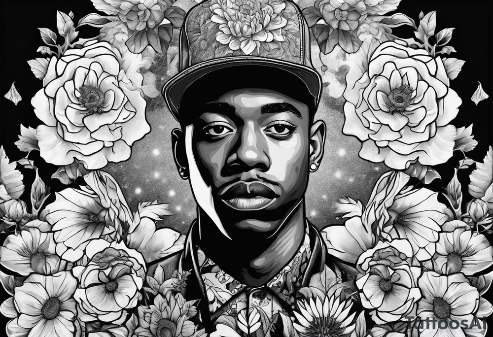flower boy album cover by tyler the creator tattoo idea