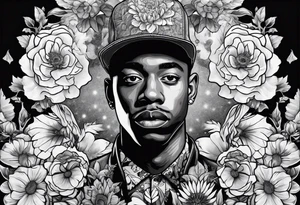 flower boy album cover by tyler the creator tattoo idea