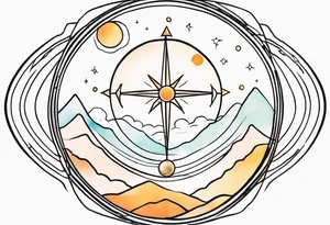 sagittarius sun rising with Jupiter and harmony open to change with purity and path to enlightenment 
tattoo] tattoo idea