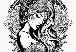 love pattern tattoo idea
