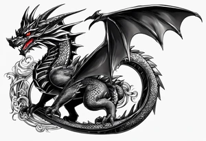 Yu-Gi-Oh red-eyes black dragon tattoo idea