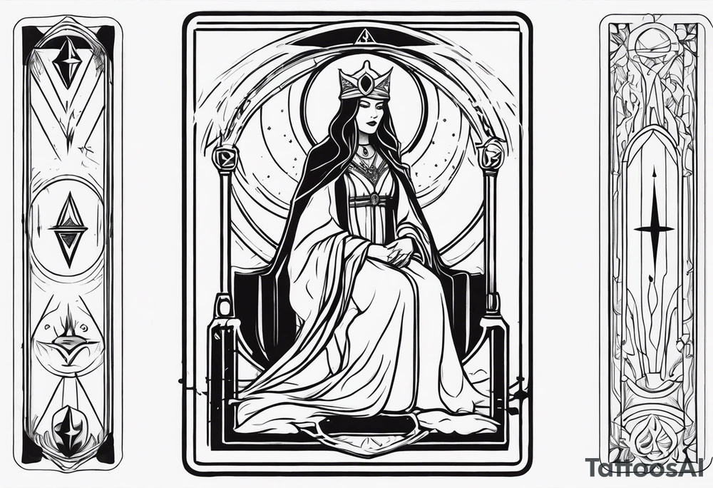 High priestess tarot card tattoo idea