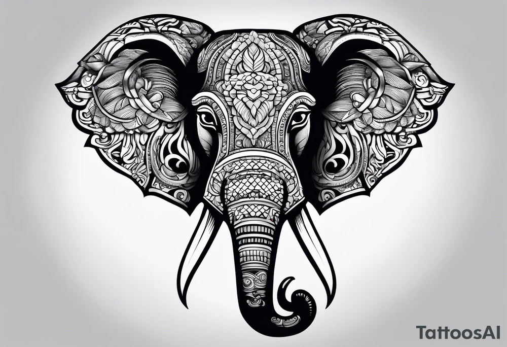 Lego Elephant head tattoo idea