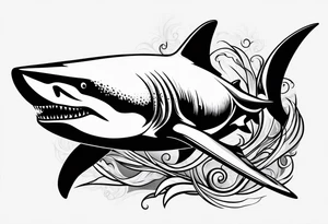 shark head tattoo idea
