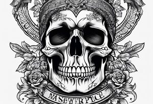 Skeleton hand with words engraved tattoo idea
