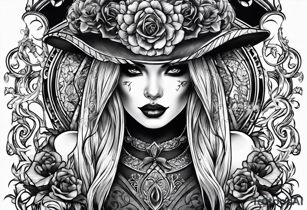 lady grim tattoo idea