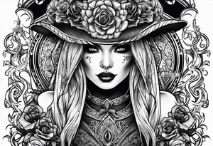 lady grim tattoo idea
