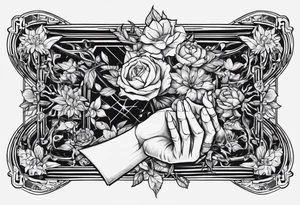 Skeleton of a hand tattoo idea