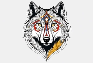 strength, small, young wolf elegant, armenian, sun, lenghty tattoo idea