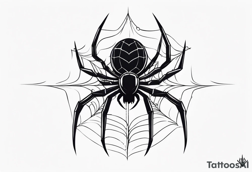 Electrifying spider tattoo idea